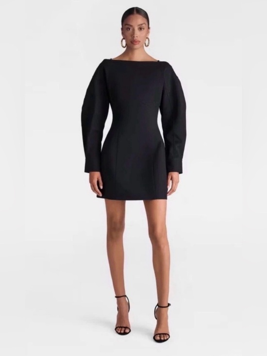 KBB by Kahlana Dresses & Skirts - NWT KBB by Kahlana Elegant Black Mini Dress with Sculpted Long Sleeves